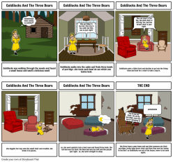 Goldilocks And The Three Bears Storyboard