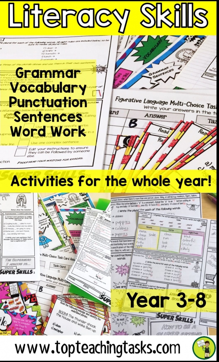 Sentence Structure Punctuation Worksheets