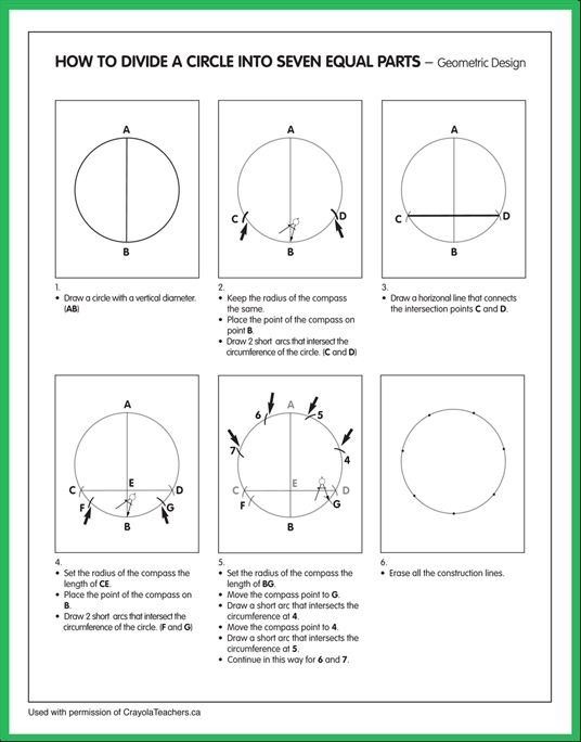 How To Divide A Circle Into  Equal Parts