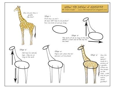 How To Draw A Giraffe Worksheets | 99Worksheets