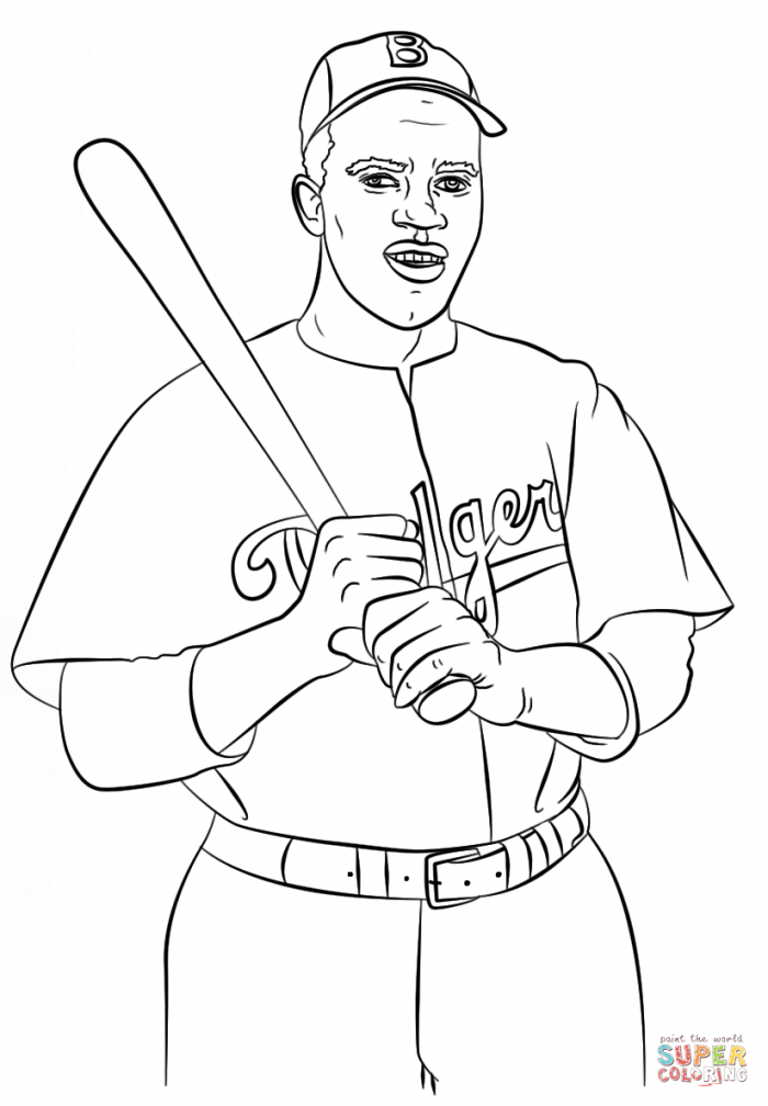 Jackie Robinson Coloring Page