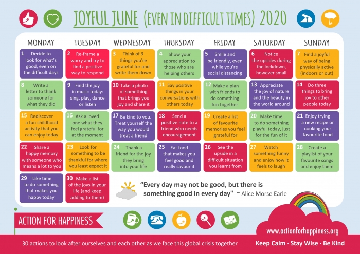 Joyful June Calendar
