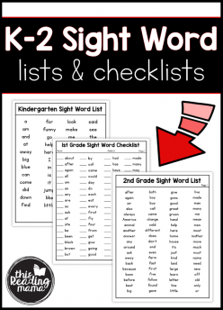 End Of Year Assessment: Sight Words