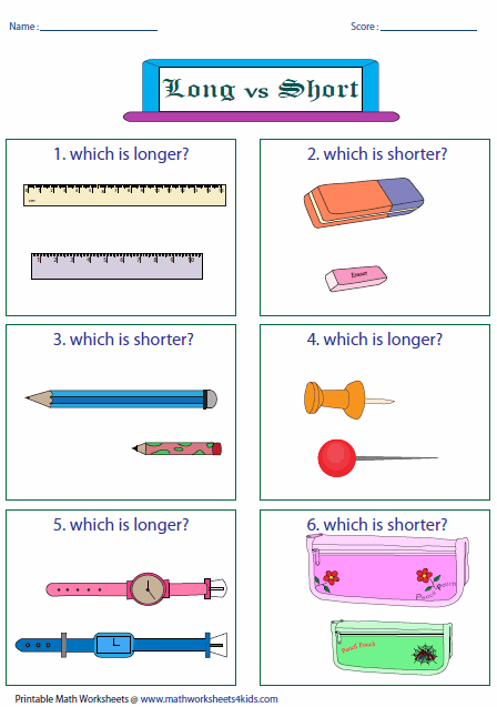 Long And Short Worksheets