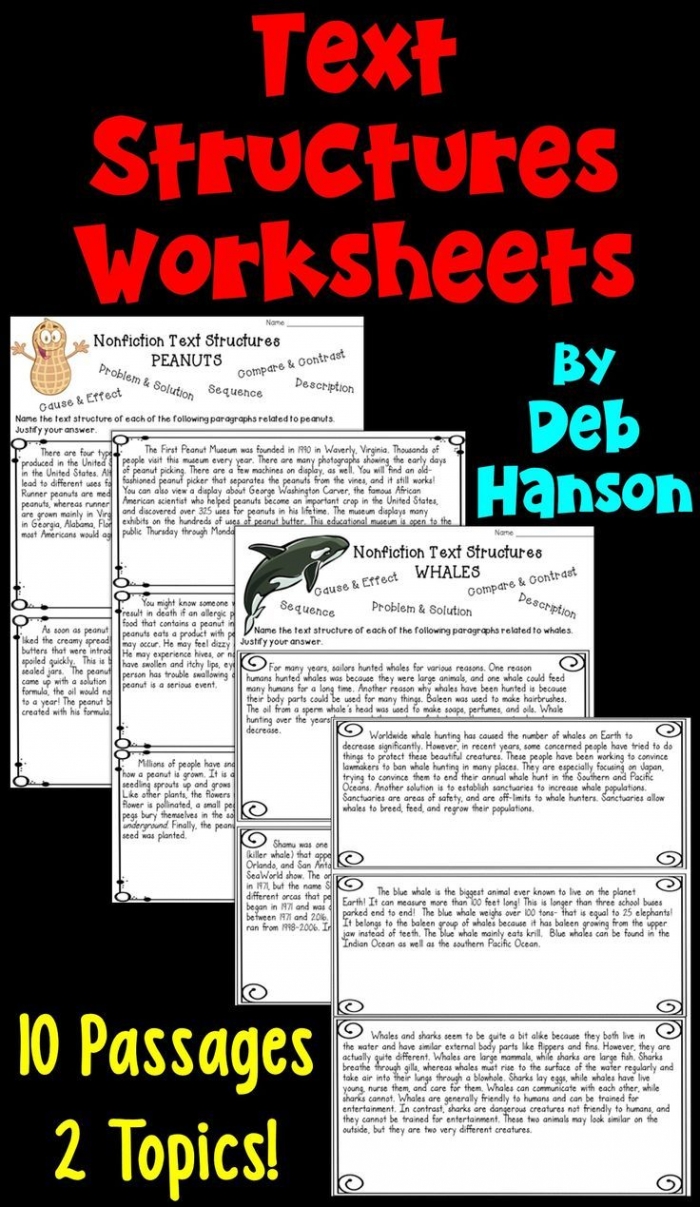 Nonfiction Text Structures Part 2: Cause And Effect Worksheets