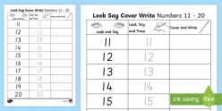 Number Practice 11-20