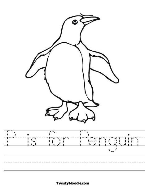 P Is For Penguin Worksheet