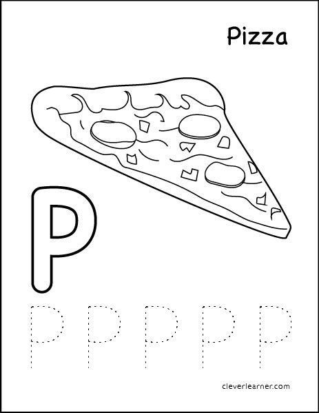 P Is For Pizza Tracing Activity