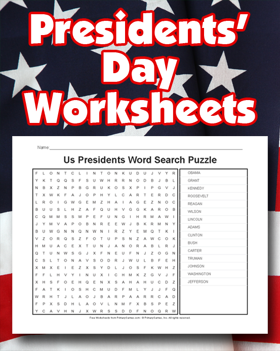 Presidents Day Worksheets  Free Online Games At Primarygames