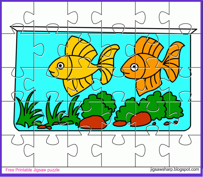 Printable Jigsaw Puzzles For Kids Blank Templates Difficult To Cut