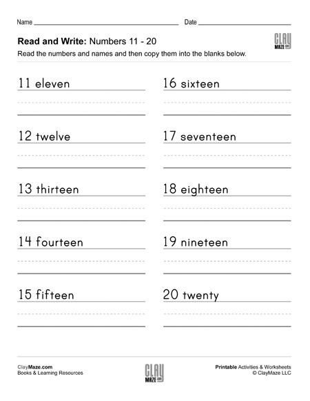 Read And Write Numbers  Through   Childrens Educational