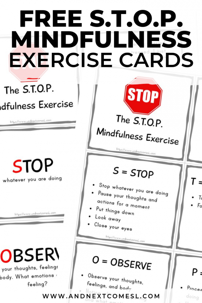 Mindfulness Cards Worksheets 99Worksheets