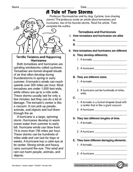 This Worksheet Is A Great Way For Students To Compare And Contrast