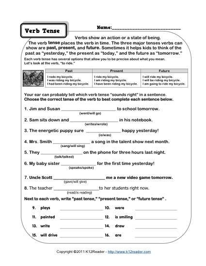 show what you know about verb tense worksheets 99worksheets