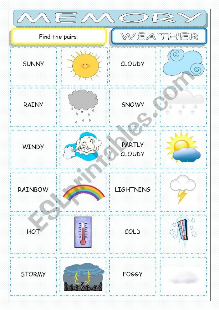 Weather Memory Game