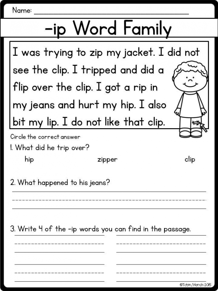 word-family-story-ip-worksheets-99worksheets