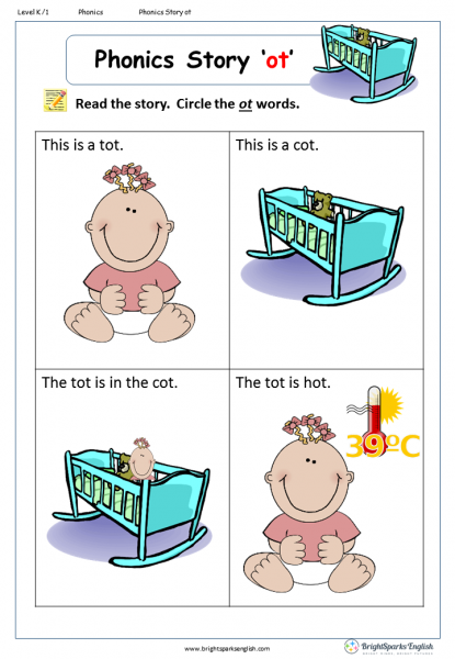 Word Family Story Ot English Phonics Worksheet  English