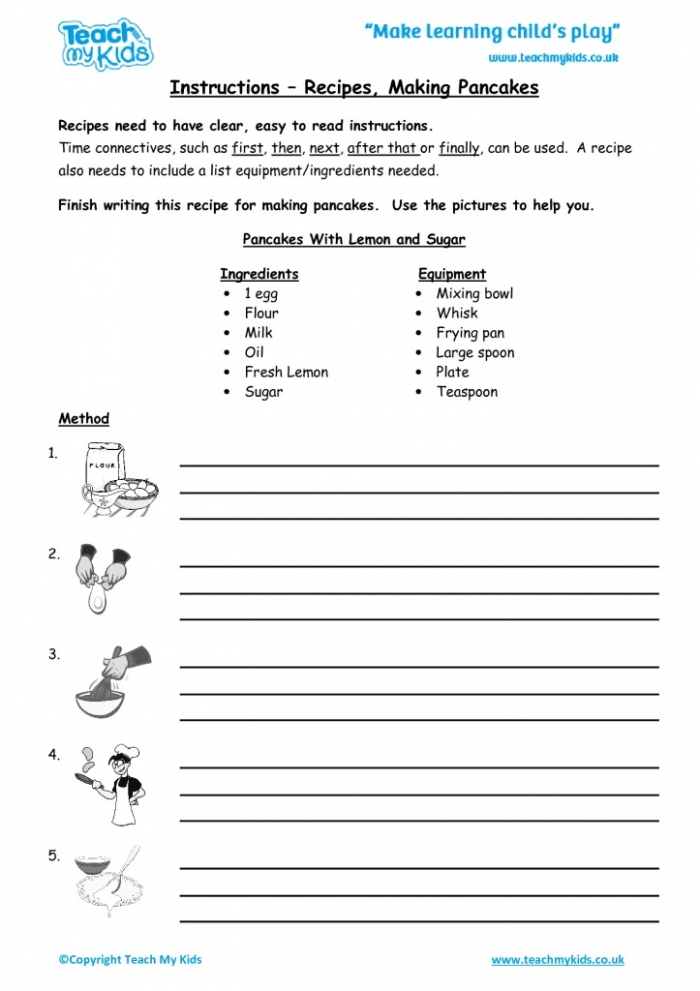 instruction-worksheets-for-kids