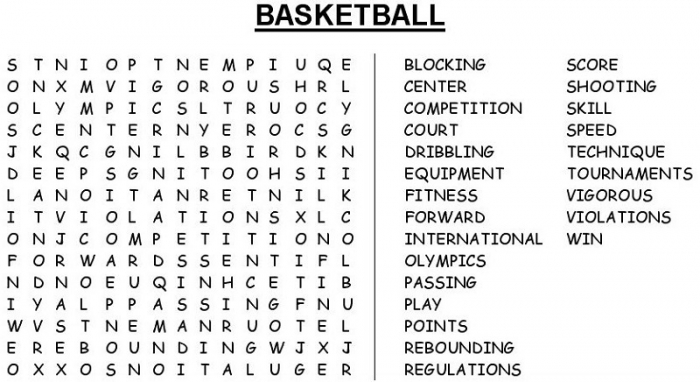 Basketball Word Search