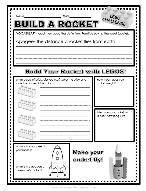 Brick Challenge Build A Rocket Lesson Plan