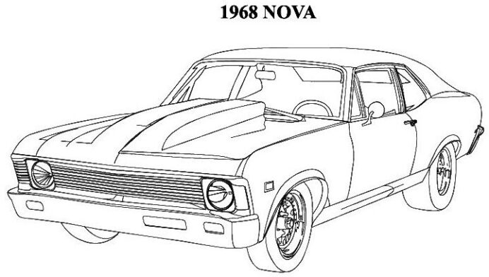 Classic Muscle Car Coloring Cars Truck Fun Addition Worksheets