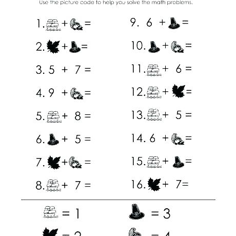 Coloring Pages  Worksheets For First Grade Math Free Addition