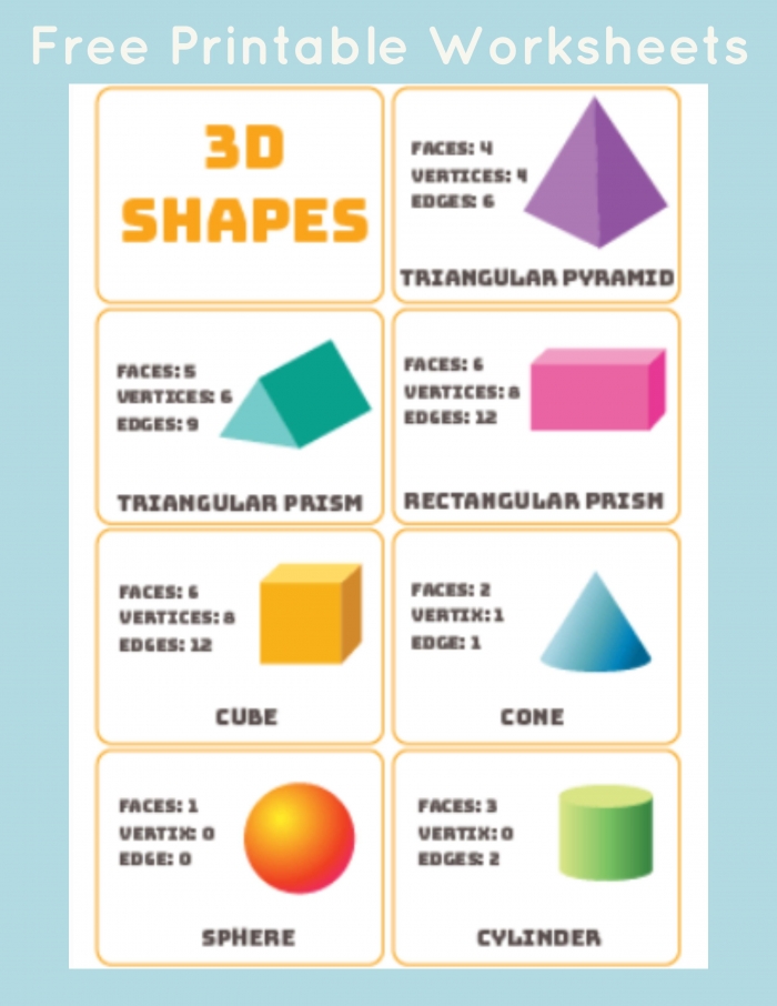 D Shapes Word Matposter