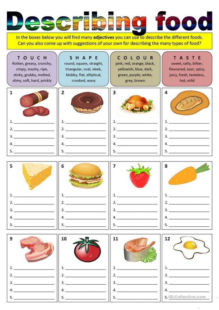 food-adjectives-worksheets-99worksheets
