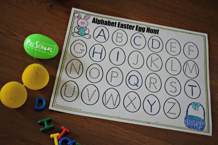 Free Alphabet Easter Egg Hunt