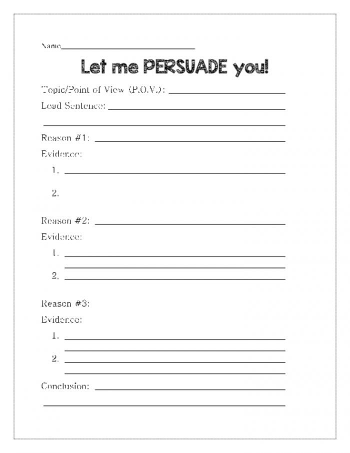 Free Let Me Persuade You Classroom Writing Exercise