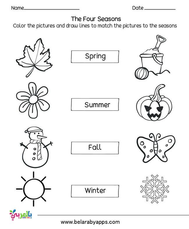 Free Seasons Worksheets For Kindergarten
