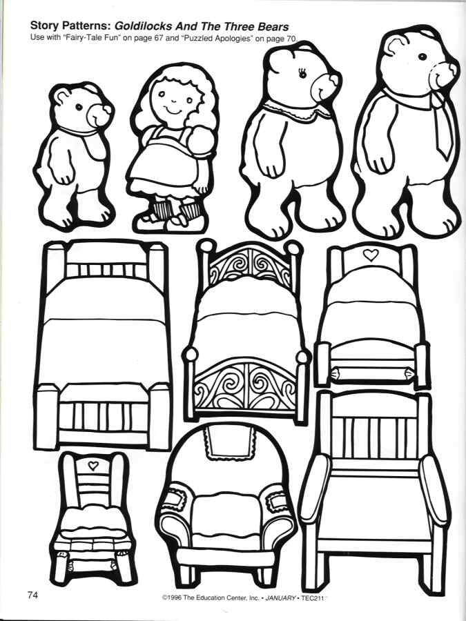 Goldilocks And The Three Bears Coloring Pages