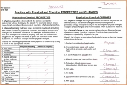 Physical And Chemical Changes