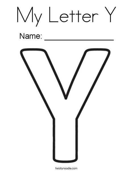 My Letter Y Coloring Page