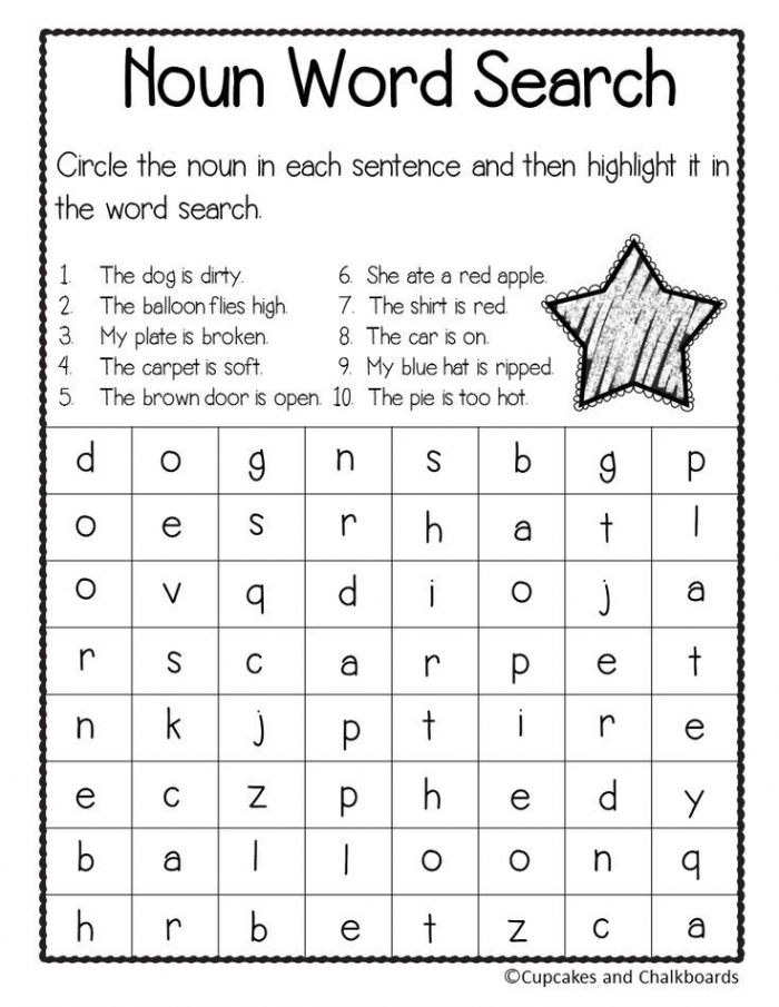 Noun Word Search