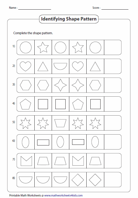 Pattern Worksheets