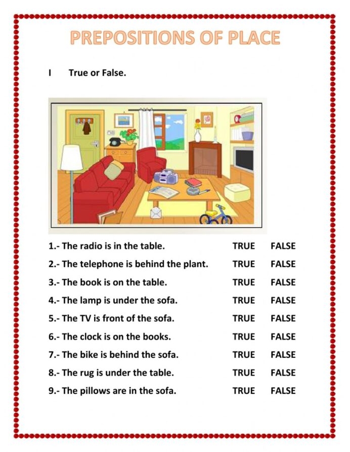 Prepositions Of Place Interactive Worksheet Esl Worksheets Father
