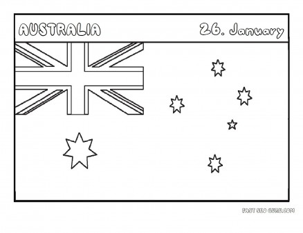 Printable Flag Of Australia Coloring Page