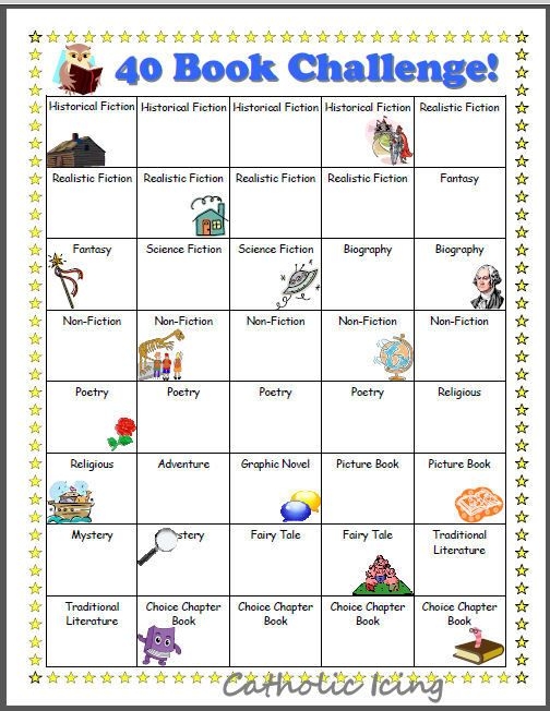 Printable Reading Charts For Kids  Book Challenge   Book