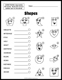 Vocabulary Cards: Naming Shapes And Their Attributes
