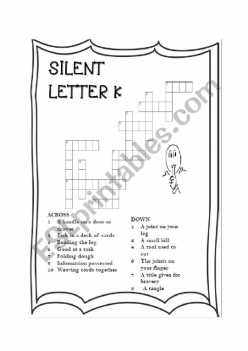 Silent Letters Crossword