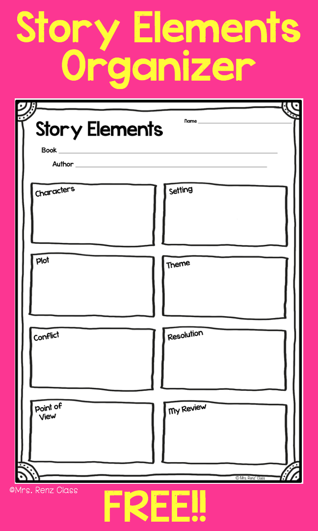 Story Elements Story Map Freebie