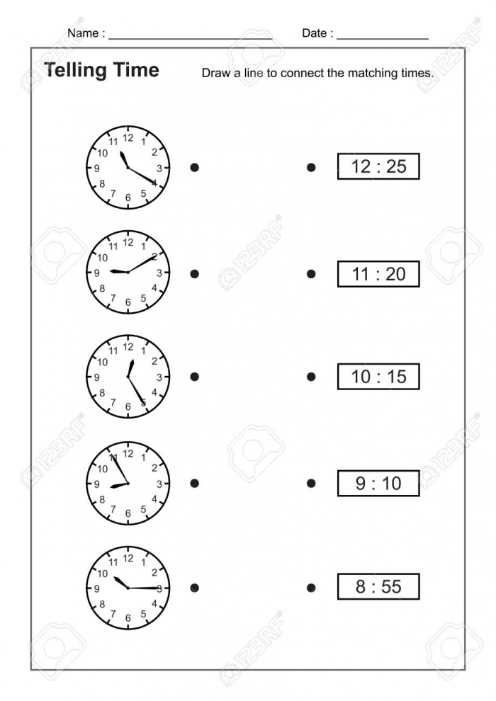 Telling Time Telling The Time Practice For Children Time