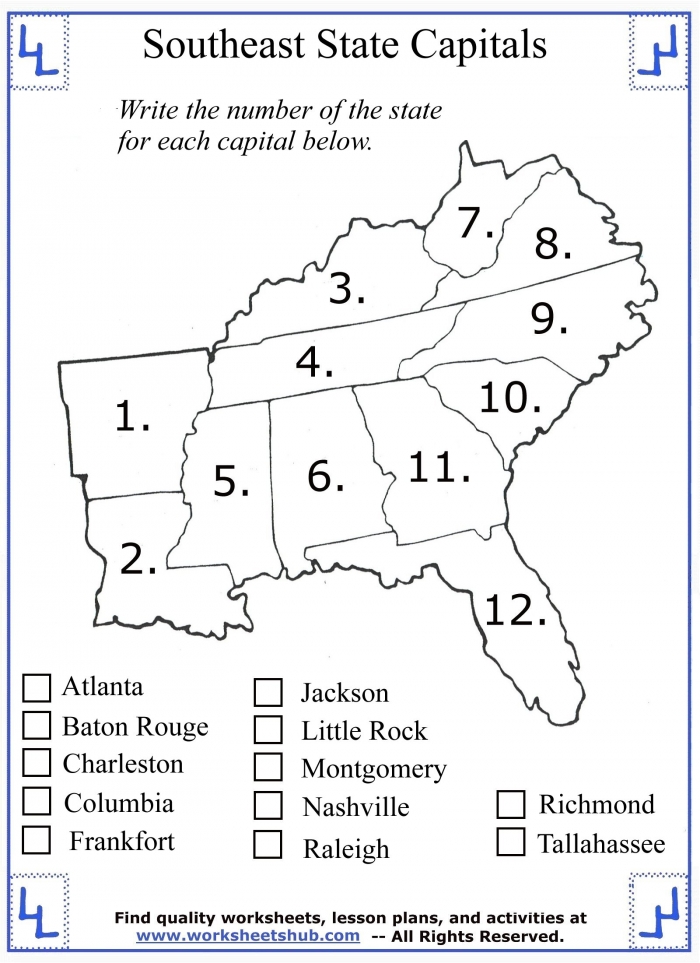 State Capital Rhymes Worksheets 99worksheets