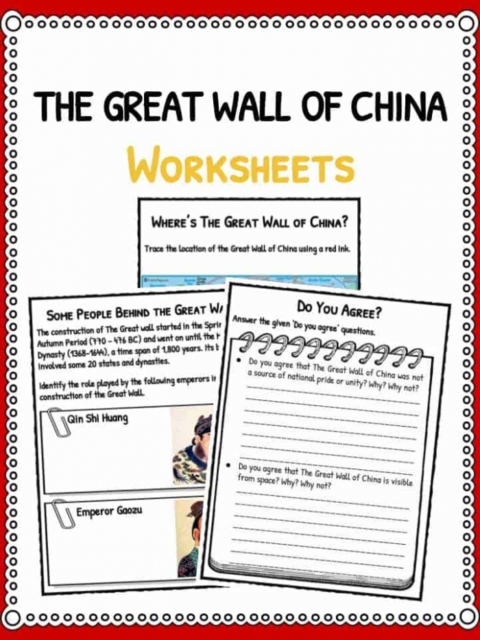 The Great Wall Of China Facts  Worksheets   Timeline For Kids