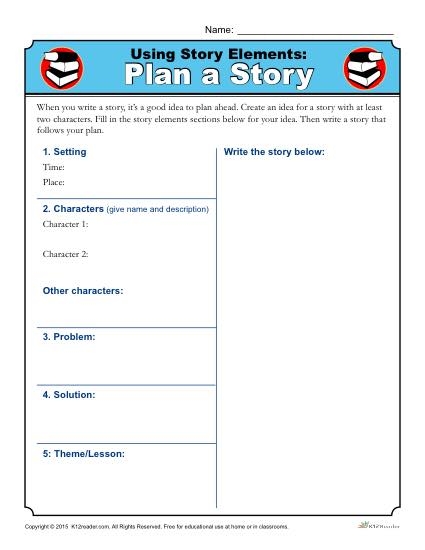 Using Story Elements Plan A Story