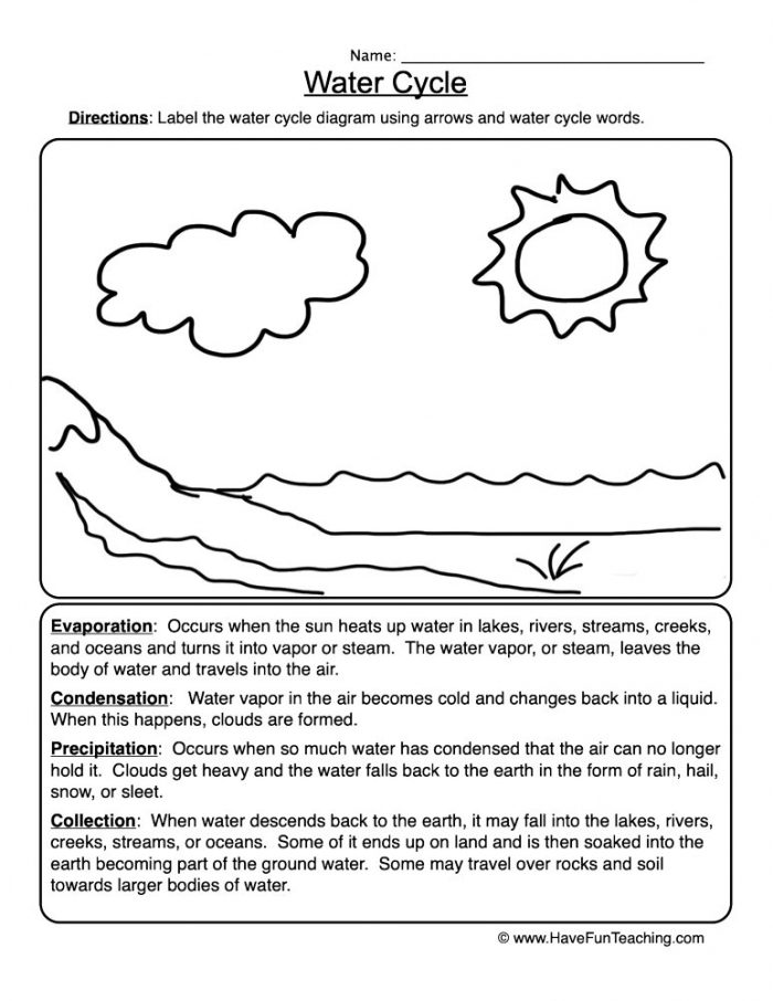 The Water Cycle Worksheets | 99Worksheets