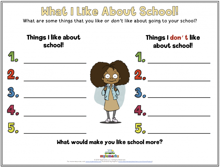 Things I Like Worksheets | 99Worksheets