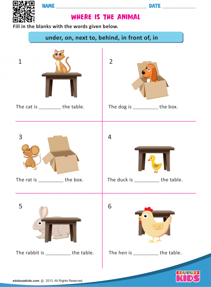 Free Printable Worksheets On Prepositions Of Time