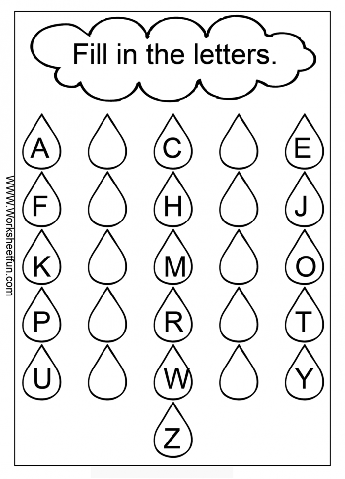 ABC Fill In The Blank Worksheets | 99Worksheets